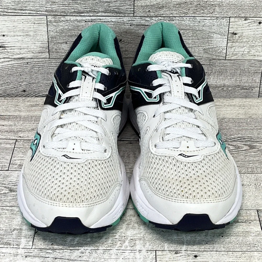 Saucony Cohesion 11 White Blue Green‎ Running Shoes S10420-1 Women Size 7.5